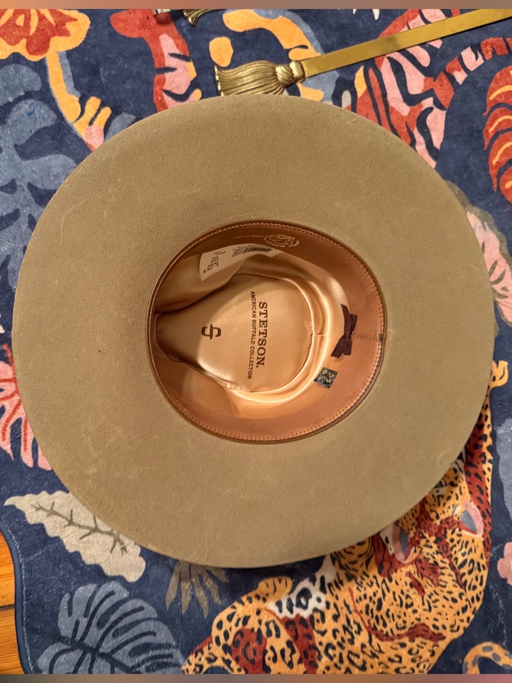 Stetson American Buffalo Drifter 4X Buffalo Felt Western Hat Stone 6 7/8 USA - Picture 6 of 15